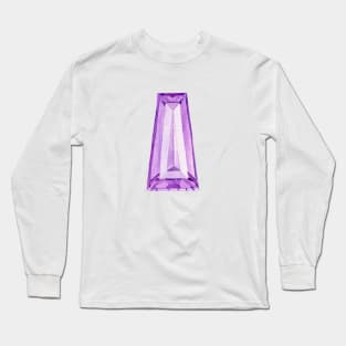 Tapered Baguette Amethyst Long Sleeve T-Shirt